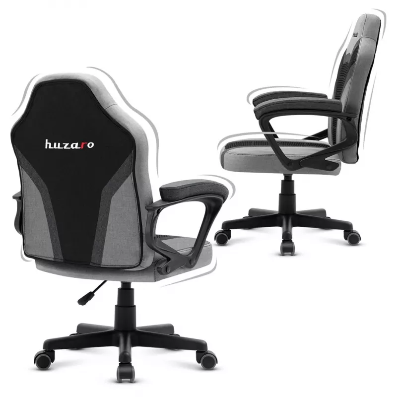 Bērnu spēļu krēsls Huzaro HZ-Ranger 1.0 Pelēks Siets, pelēks un melns