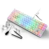 Crystal Shark, Gaming tastatūra balta, DE-izvietojums, KTT
