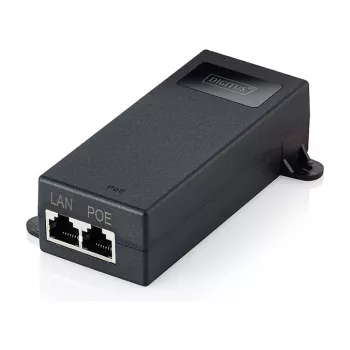 PoE++ Inžektors DIGITUS DN-95104-1 — Gigabit Ethernet 802.3bt, 60W, 55V, 100m, melns