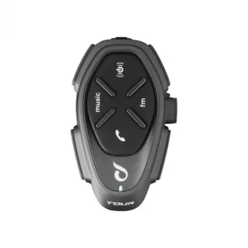 Motocikla interkomu komplekts INTERPHONE TOUR HD, 2 gab., Bluetooth 4.0, darbības rādiuss 1500 m, akumulators līdz 20 h, melns