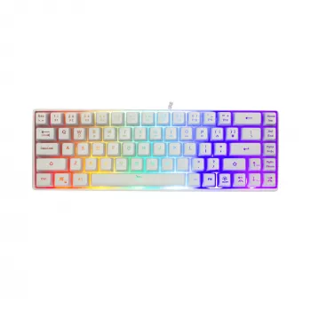 Tastatūra White Shark RONIN balta USB QWERTY 68 taustiņi LED
