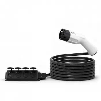 AKYGA AK-SC-E27 V2L adapteris – Type 2 uz 4x Schuko 16A 3m