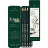 Faber-Castell 9000 grafīta zīmulis, zaļš koks, 6 gab.