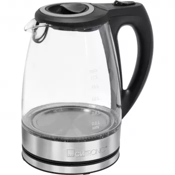 Elektriskā tējkanna CLATRONIC WKS 3744 G — 1,7 L, 2200 W, nerūsējošais tērauds/plastmasa, ūdens līmeņa indikators