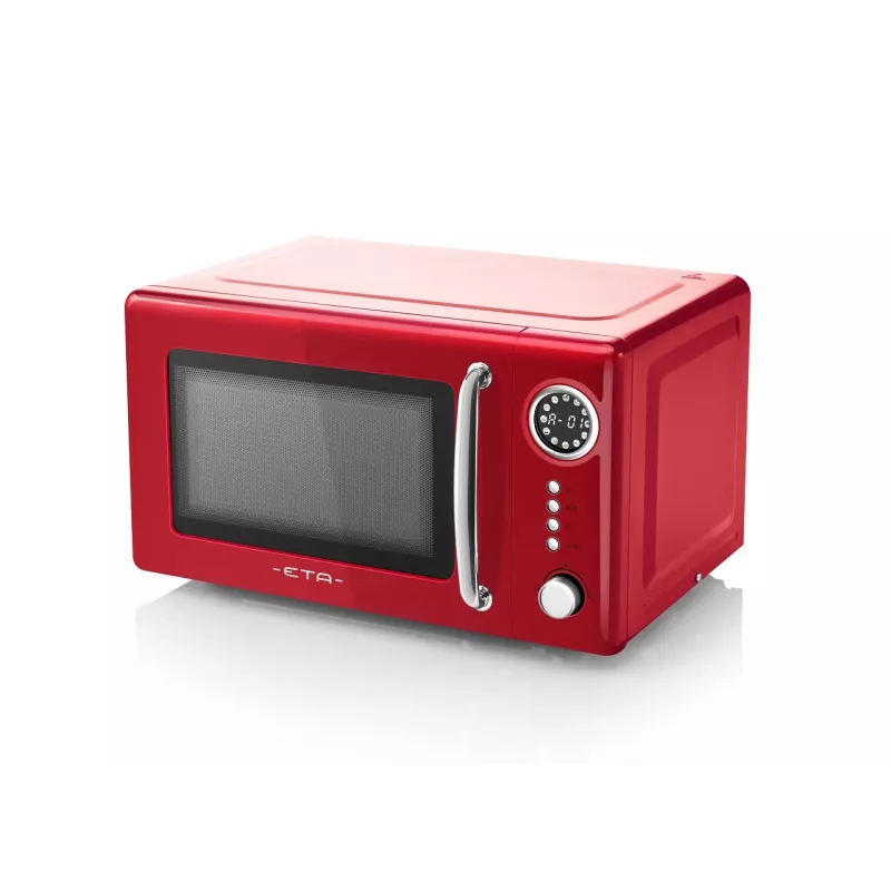 ETA Storio Red Solo galda mikroviļņu krāsns — 20 L, 700 W, 5 jaudas līmeņi, 245 mm pagriežamais šķīvis