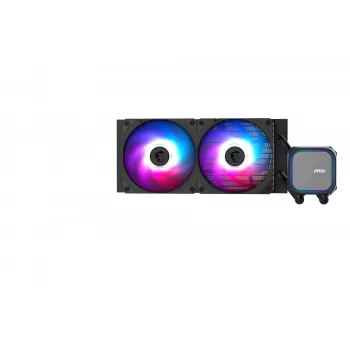 MSI MAG Coreliquid A13 240 Šķidruma dzesēšanas sistēma procesoram, 240 mm radiators, 2x 120 mm ventilatori, melna