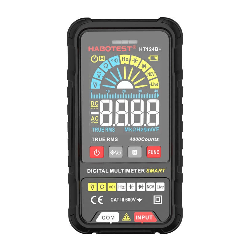 Digitālais multimetrs Habotest HT124B+ — Maiņstrāvas un līdzstrāvas sprieguma un pretestības mērīšana
