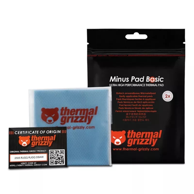 Thermal Grizzly Minus Pad Basic - 100 x 100 x 1.0 mm, 2 gabali
