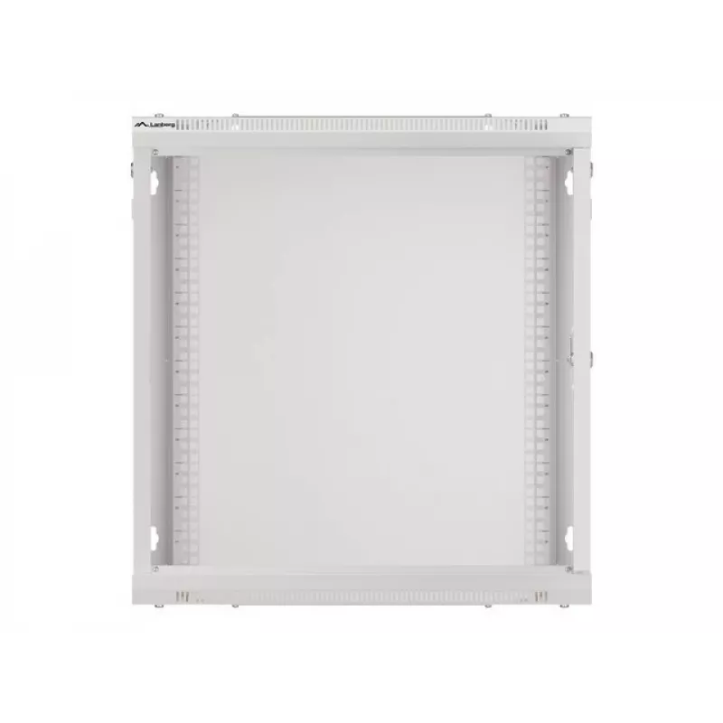Lanberg sienas montāžas 19 inch 12U 600x600mm pelēks skapis ar stikla durvīm