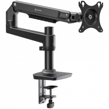 ONKRON MS75-B galda monitora stiprinājums 43.2–96.5 cm (17–38 collu) ekrāniem, skava/caurums, līdz 11 kg, VESA 75×75–100×100, augstuma regulēšana, grozāms un slīpums