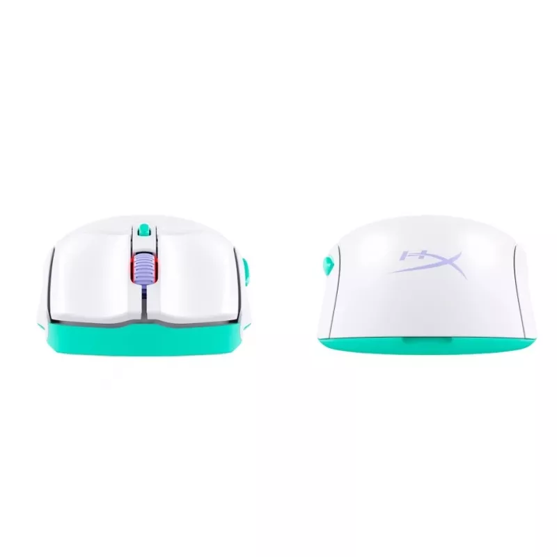 HyperX Pulsefire Haste 2 Core Wls - Spēļu pele (Balta/Zaļa/Violeta)