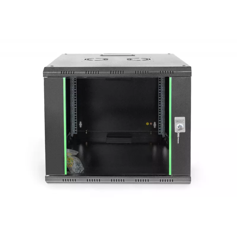 DIGITUS Professional Unique DN-19 09U-6/6-SW - Tīkla skapis - 9U, 19 inch, melns RAL 9005