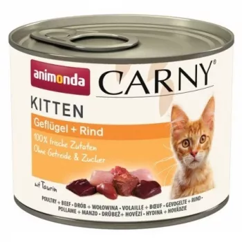 ANIMONDA Carny Kitten mājputnu gaļa un liellopu gaļa - mitrā kaķu barība - 200 g