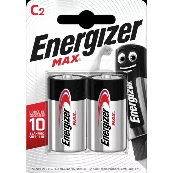 Vienreizējās lietošanas baterija Energizer C 1,5V sārma iepakojumā pa 2 gab. E301533200