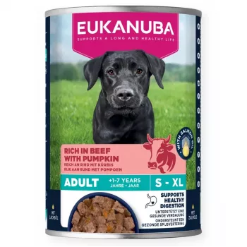 EUKANUBA Suņu Barība Konservēta Pieaugušiem Liellopu gaļa & Ķirbis 400 g