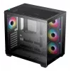 DeepCool CG530 4F Mid Tower korpuss, melns, rūdīts stikls