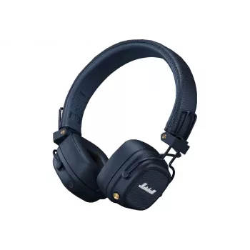 Austiņas MARSHALL Major V Midnight Blue — Bluetooth 5.3, 40 mm draiveri, 100+ h akumulators