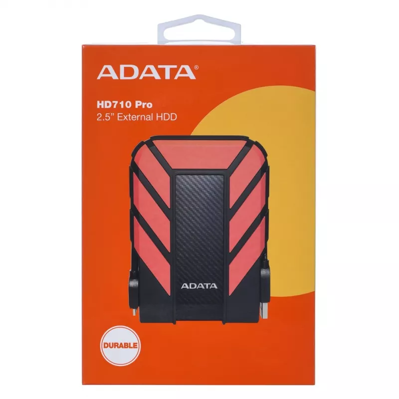 Ārējais cietais disks ADATA HD710 Pro 1 TB 2.5 collu USB 3.2 Gen 1 Melns, Sarkans