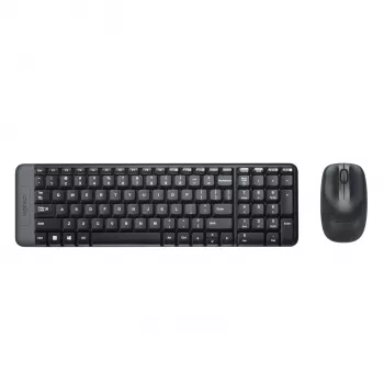 Logitech Wireless Combo MK220 - Bezvadu tastatūras un peles komplekts - 2.4 GHz - Itāļu - Tumši pelēks (920-003721)