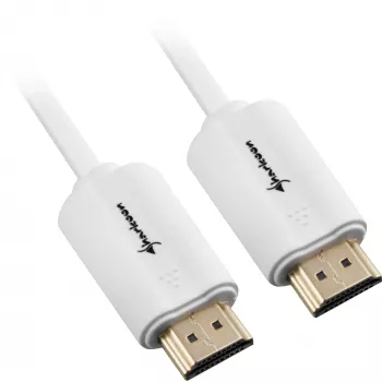 HDMI kabelis Spraudnis > Spraudnis (Balts, 2 metri, HDMI 4K)