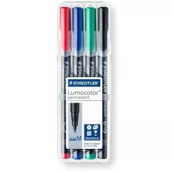 Pastāvīgais marķieris Staedtler Lumocolor 317 WP4 Melns Zils Zaļš Sarkans