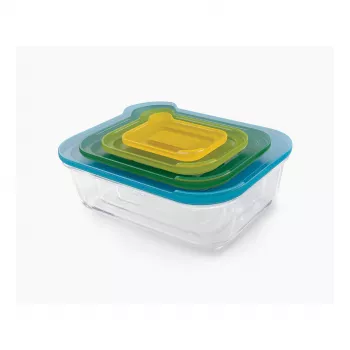 Joseph Joseph Nest uzglabāšanas trauki - 4 daļu stikla komplekts