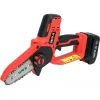 Bezvada motorzāģis YATO YT-828135 — 18V Li-Ion 2Ah, 10 cm riepa, 3200 RPM, 4.8 m/s ķēdes ātrums, 26 posmi