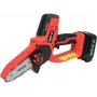 Bezvada motorzāģis YATO YT-828135 — 18V Li-Ion 2Ah, 10 cm riepa, 3200 RPM, 4.8 m/s ķēdes ātrums, 26 posmi