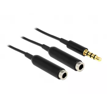 Audio kabelis DeLOCK 65575 0.25 m 3.5 mm 2 x 3.5 mm Melns