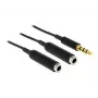 Audio kabelis DeLOCK 65575 0.25 m 3.5 mm 2 x 3.5 mm Melns