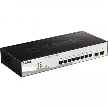 D-Link DGS-1210-10P Pārvaldāms L2 Gigabit Ethernet (10/100/1000) Power over Ethernet (PoE) 1U Melns