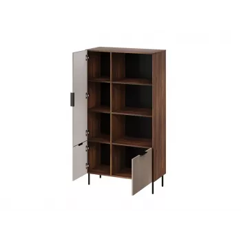Grāmatplaukts Cama Meble ALMERA Cama 4, valrieksts/krems, 90×42×165 cm