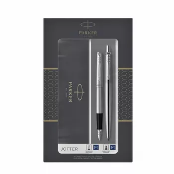 Parker 2093258 pildspalvu komplekts Melns, Sudrabs 2 gab.