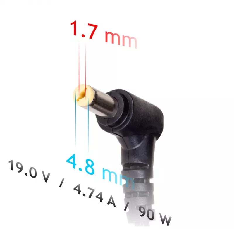 Akyga AK-ND-08 lādētājs HP klēpjdatoriem, 90 W, 19 V / 4,74 A, 4,8 x 1,7 mm