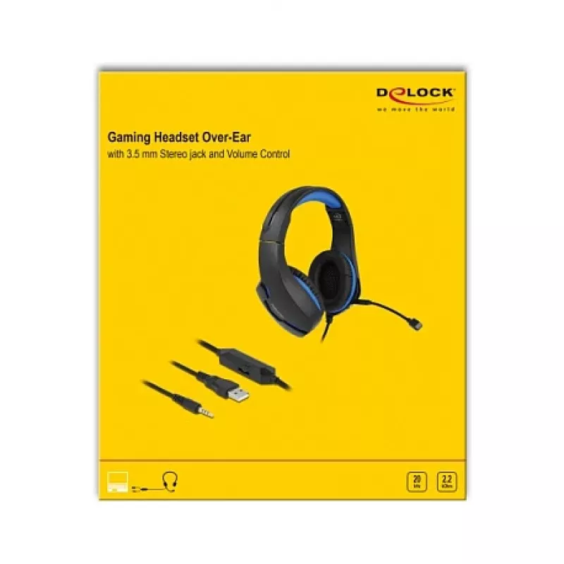 DeLOCK Gaming Headset Over-Ear austiņas