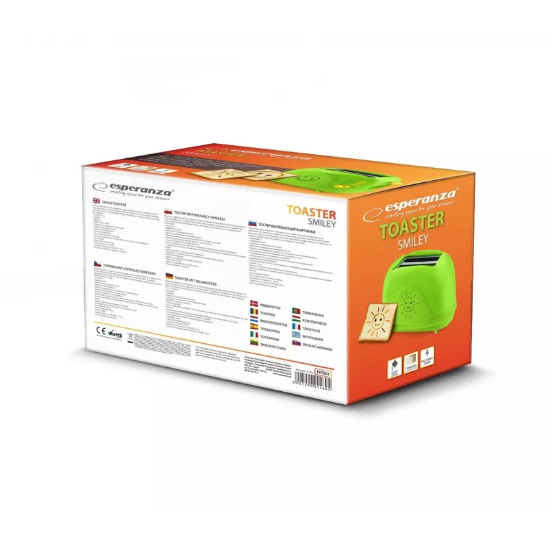 ESPERANZA EKT003 Smiley 3-in-1 tosteris, 750W, zaļš
