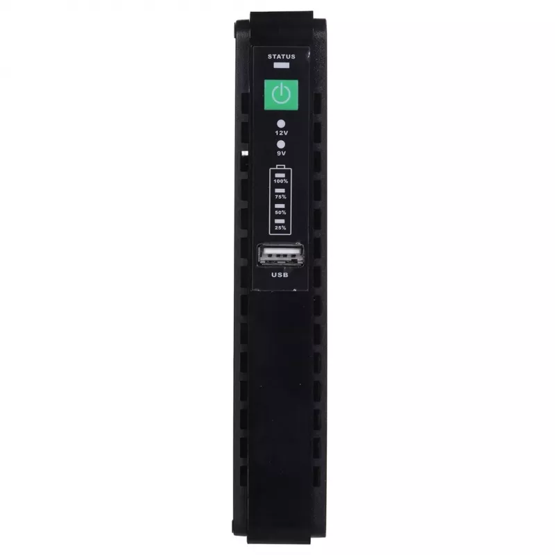 MPL Power RouterUPS-30-PoE 30 W strāvas adapteris/invertors iekštelpām, 100–240V, melns, 160×105×28 mm