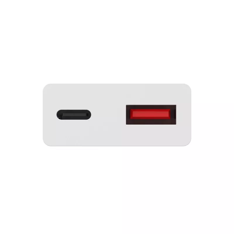 Sienas lādētājs Akyga AK-CH-27 30W USB-C USB-A PD GaN 5-20V / 1.5-3A balts