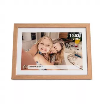 Denver Frameo PFF-1040LW digitālais fotorāmis, 10,1 collas, 16 GB, gaišs koks