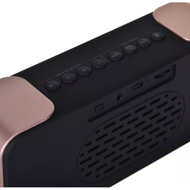 Digitālais modinātājpulkstenis Adler AD 1190CR — LED displejs, FM radio, Bluetooth, SD atskaņotājs, 2600 mAh akumulators