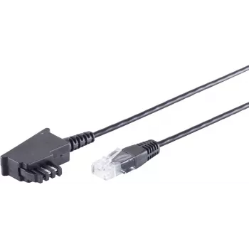 Telefona kabelis TAE-F uz RJ-45 1,5 m Melns ShiverPeaks 12-09155