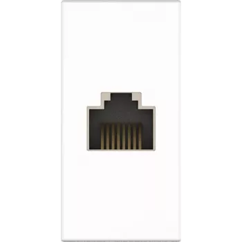Kindermann Konnect flex 45 click Cat-6 (RJ45) 1 m - Modulārais ieliktnis - RJ-45 - Balts, RAL 9003 (7464000827)