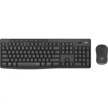 Logitech MK295 Silent - Bezvadu tastatūras un peles komplekts - 2.4 GHz - Grafīts - Ungāru izkārtojums