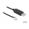 DeLOCK 66735 USB-A uz seriālo RS-232 RJ12 adaptera kabelis, ESD aizsardzība, Skywatcher, 2 m, melns