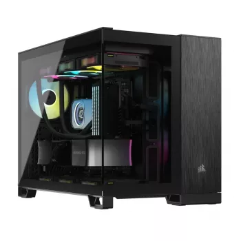 PC korpuss Corsair 2500X Micro ATX Dual Chamber, melns