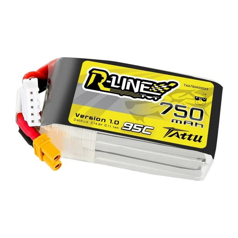 Tattu R-Line 750mAh 14.8V 95C 4S1P JST-XHR akumulators
