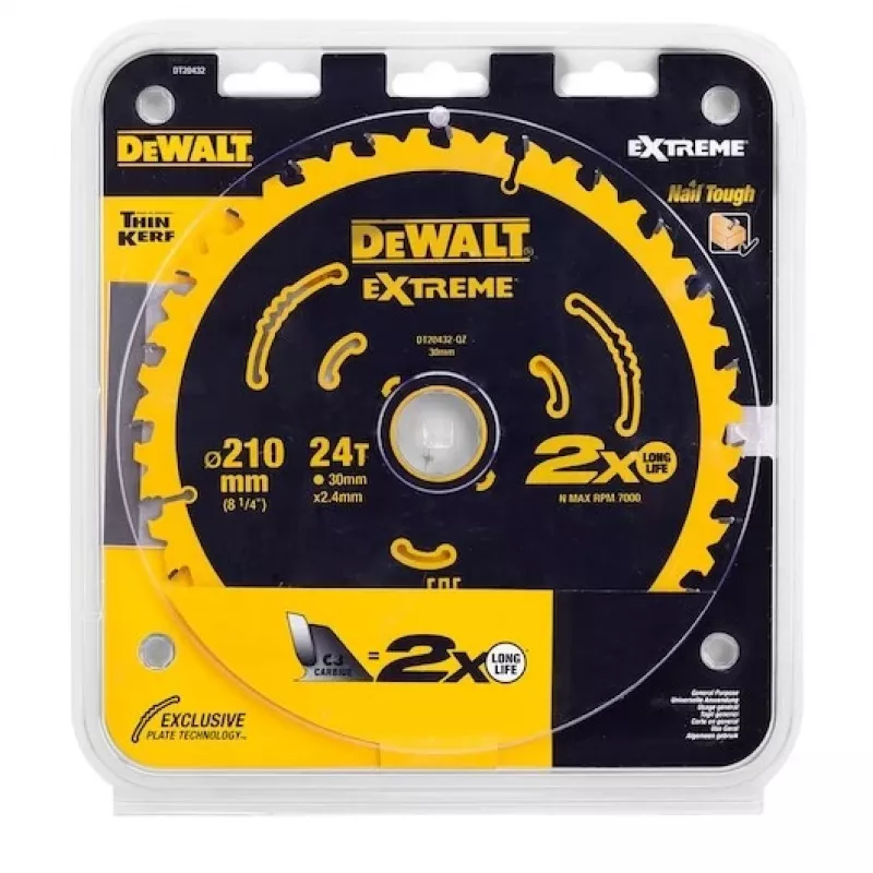 Ripzāģa asmens DeWALT DT20432-QZ 21 cm ar volframa karbīda uzgaļiem