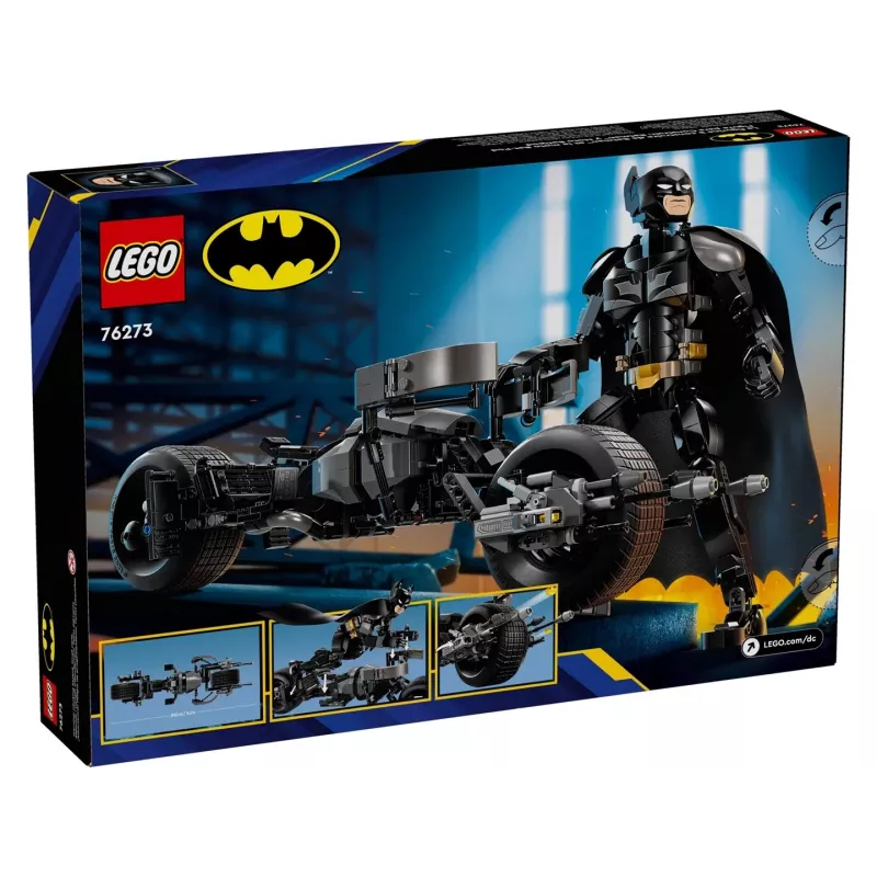 LEGO® DC Batman™: Betmena konstruējama figūra un motocikls 76273