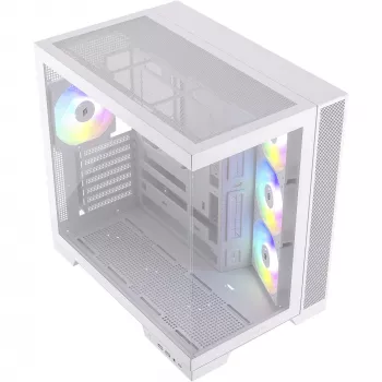 PC korpuss Silentware View A-RGB White VIEWWHITE – vidējais tornis ar A-RGB apgaismojumu, balts