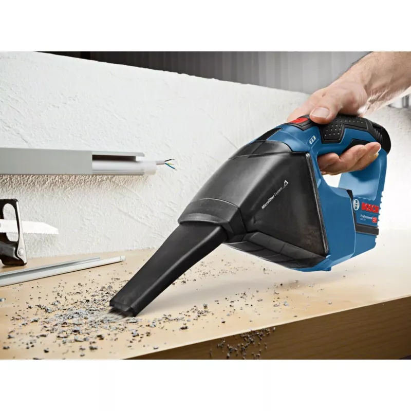 Bosch GAS 10,8 V-LI rokas putekļsūcējs zils Bezputekļu maisa